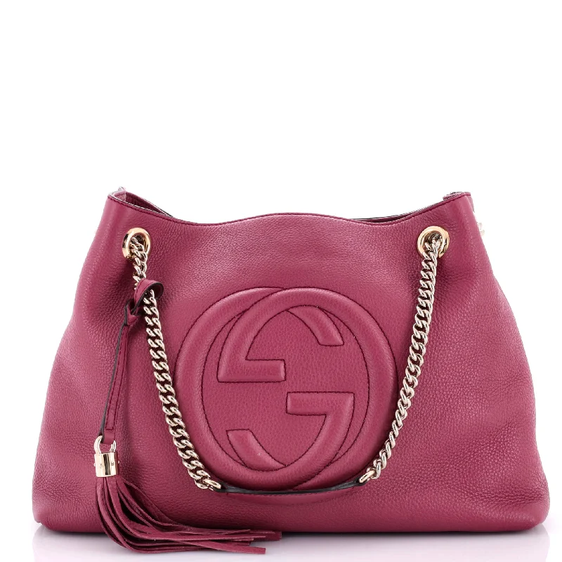 Women Gucci bags with a detachable mirror insideSoho Chain Strap Shoulder Bag Leather Medium