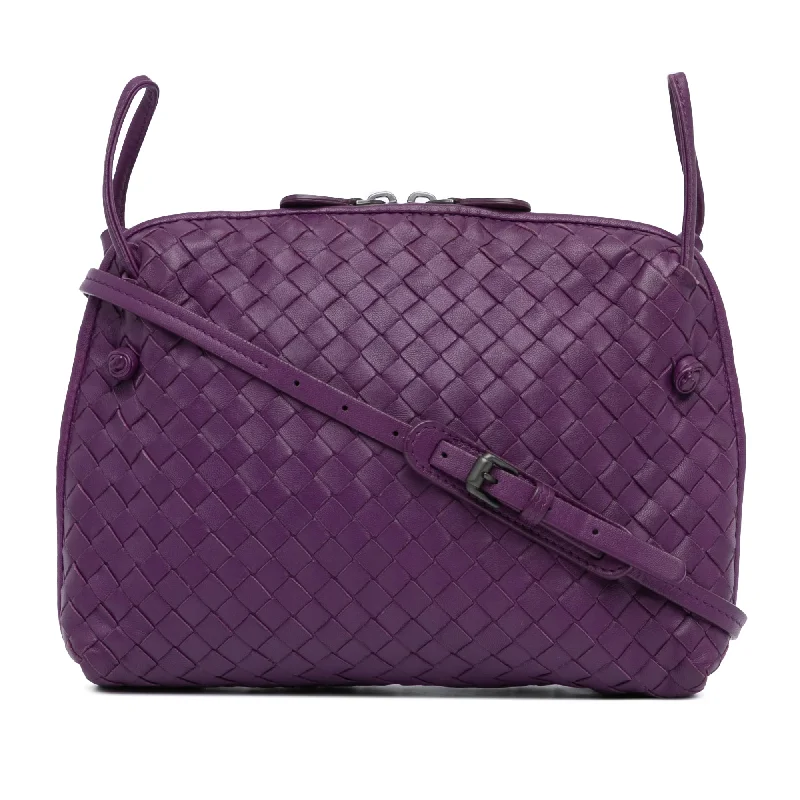 Bottega Veneta bags inspired by Italian craftsmanshipPurple Bottega Veneta Nappa Intrecciato Nodini Crossbody