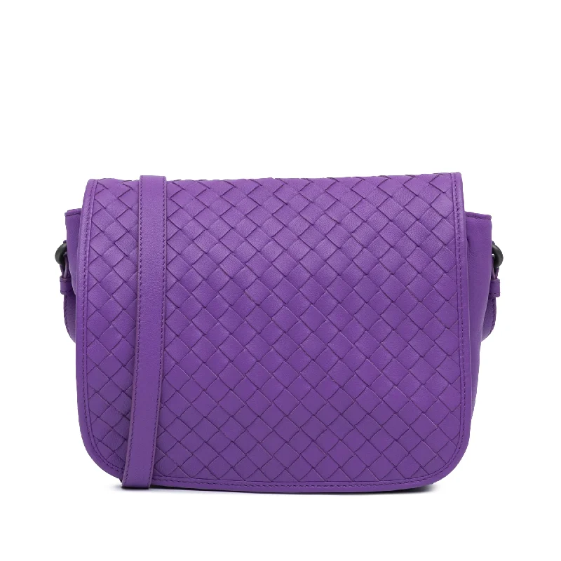 Bottega Veneta bags with adjustable shoulder strapsPurple Bottega Veneta Nappa Intrecciato Crossbody