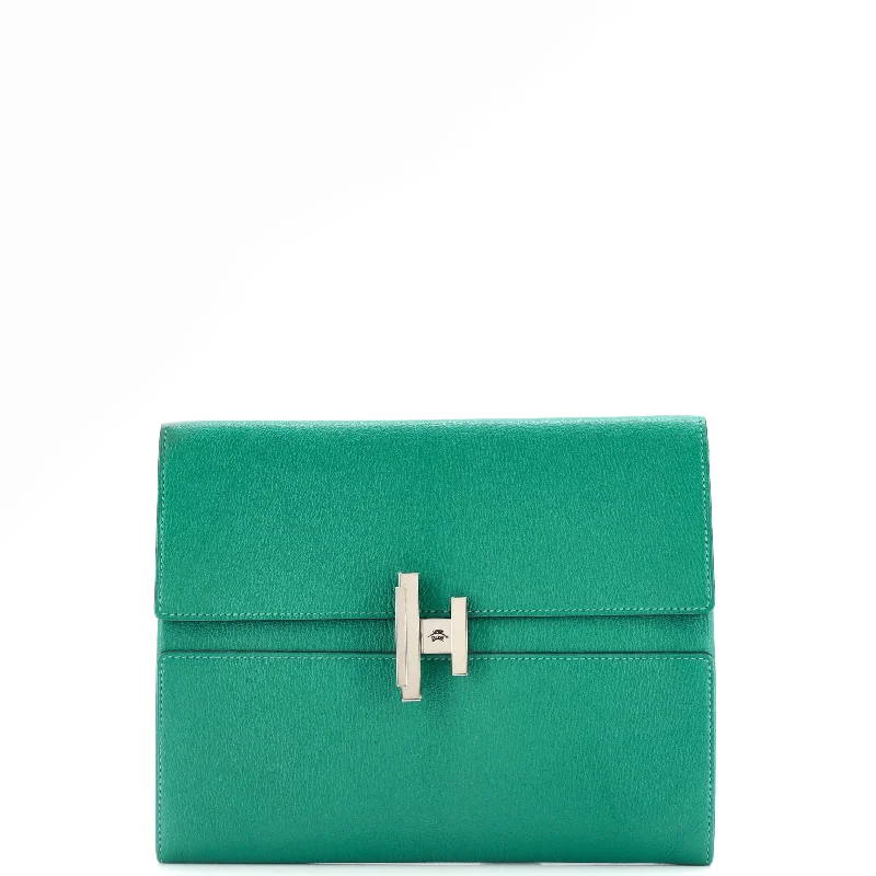 Faux Fur - Trimmed Hermes Bags for Winter SophisticationCinhetic Clutch Chevre Mysore