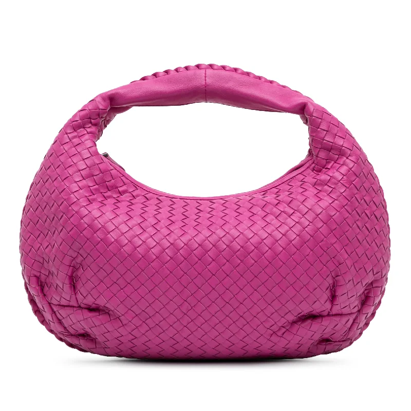 Bottega Veneta bags for minimalist fashion loversPink Bottega Veneta Medium Nappa Intrecciato Belly Hobo