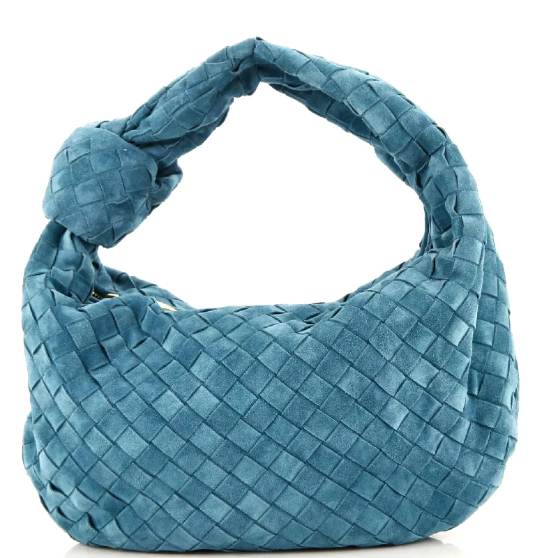 Bottega Veneta bags with zigzag patternsBV Jodie Hobo Intrecciato Suede Teen