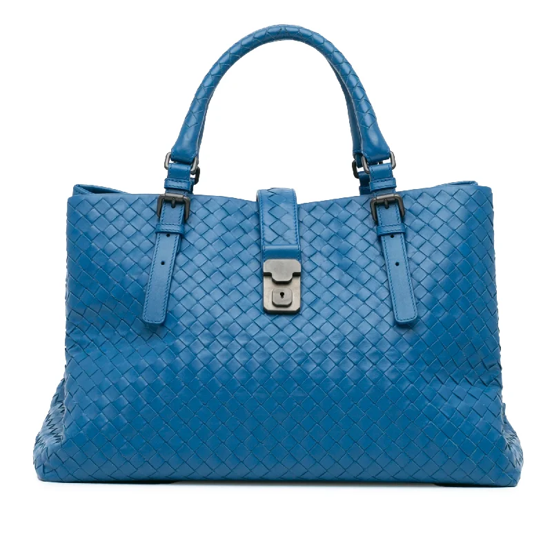 Bottega Veneta bags for fashion - forward individualsBlue Bottega Veneta Medium Nappa Intrecciato Roma Tote