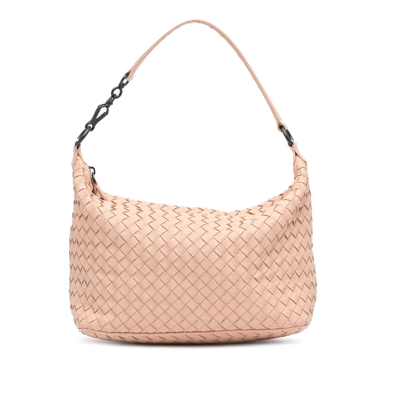 Bottega Veneta bags with interior compartmentsPink Bottega Veneta Nappa Intrecciato Shoulder Bag