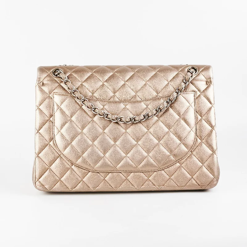 Chanel bags for the minimalist fashionChanel Classic Lambskin Maxi Double Flap Bronze