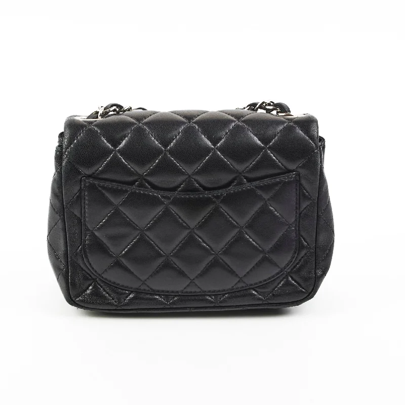 Chanel bags as wedding day accessoriesChanel Classic Flap Square Lambskin Black Mini - Series 20