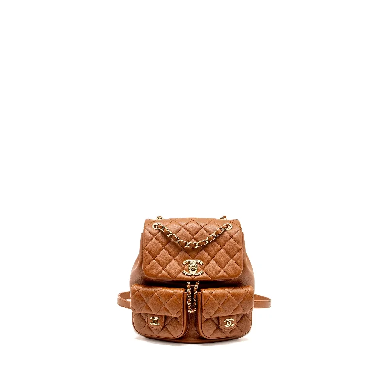 Chanel bags for the minimalist fashionChanel 23a Triple Pack Backpack Calfskin Caramel LGHW (microchip)