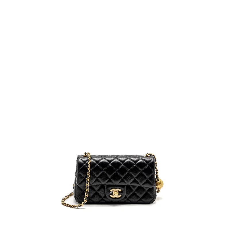 Chanel bags for women who love timeless fashionChanel 24k Pearl Crush Mini Rectangular Flap Bag Shiny Lambskin  Black GHW (microchip)