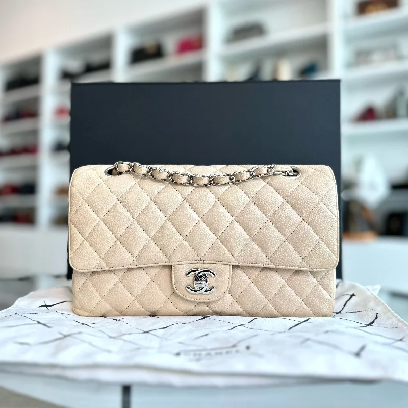 Chanel bags with the perfect balance of luxury and functionalityCaviar Double Flap Beige SHW No 20