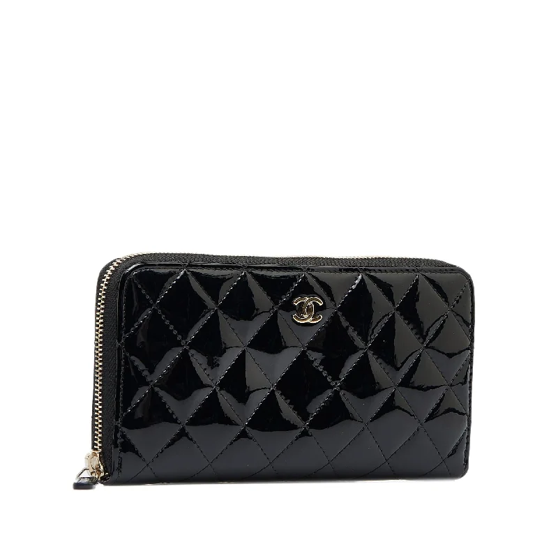 Chanel bags in luxury boutiques worldwideChanel CC Quilted Patent Zip Around Long Wallet (mAjQ1j)