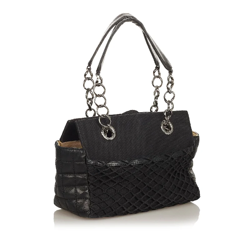 Chanel bags with exclusive seasonal releasesChanel Choco Bar Mesh Handbag (26185)