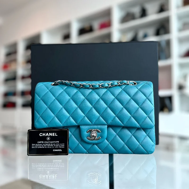 Chanel bags sale 2025Classic Flap Medium Lambskin Blue SHW No 20