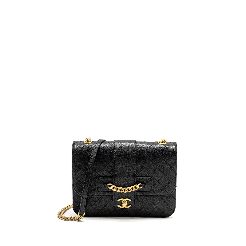 Chanel bags in luxury boutiques worldwideChanel Graphic Chic Front Chain Quilted Flap Bag Sheepskin Black GHW