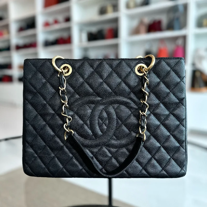 Chanel bags with iconic stitching detailsGST Caviar Grand Shopping Tote Black GHW