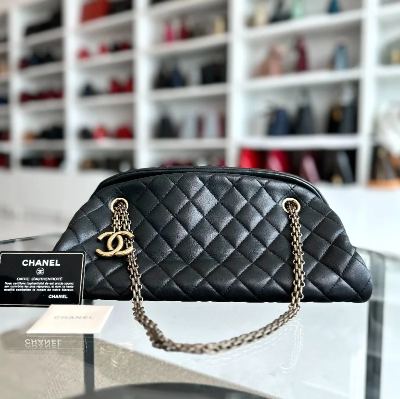 Chanel bags that pair perfectly with any outfitMademoiselle Bowling Lambskin Black GHW No 14