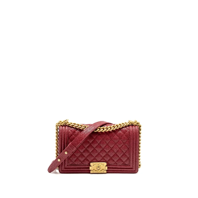 Chanel bags for those who value investment piecesChanel Medium Boy Bag Caviar Red GHW