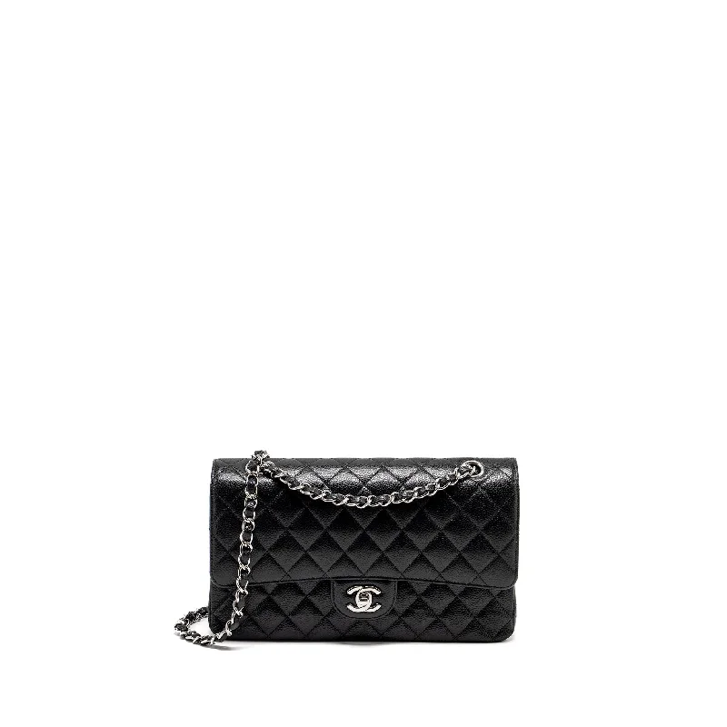 Chanel All - Match Handbag for Versatile StylingChanel Medium Classic Double Flap Bag Caviar Black SHW (Microchip)