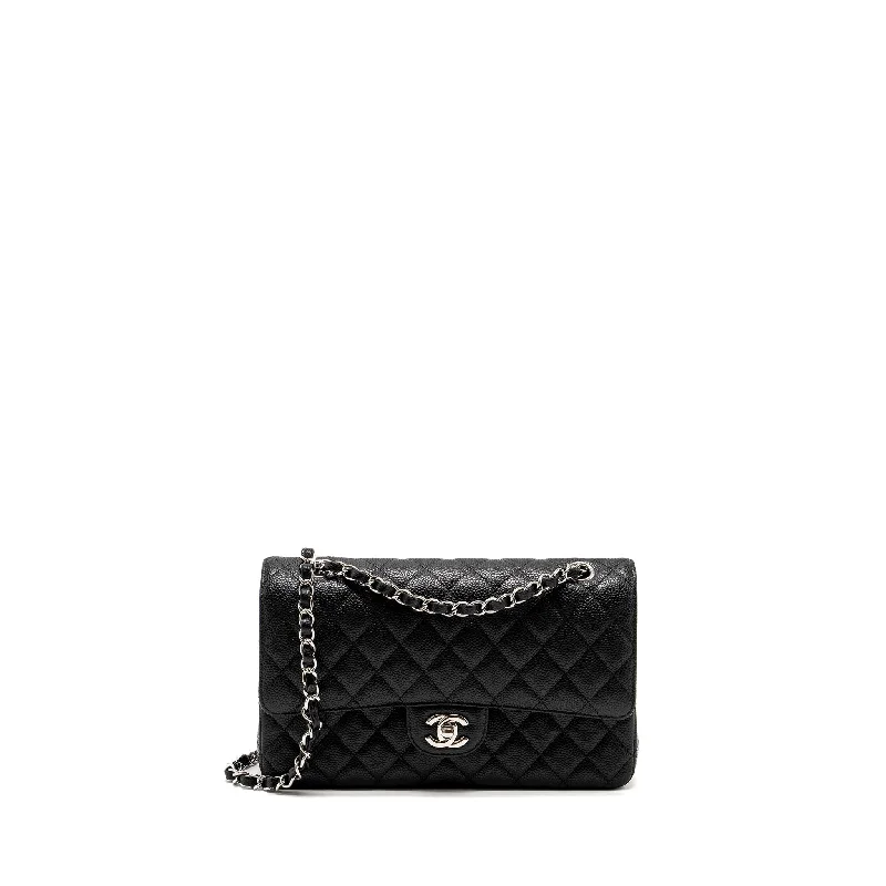 Chanel Chain Strap Handbag for Everyday UseCHANEL Medium Classic Double Flap Bag Caviar Black SHW (Microchip)