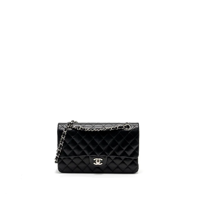 Chanel bags with the perfect balance of luxury and functionalityChanel medium classic double flap bag lambskin black SHW