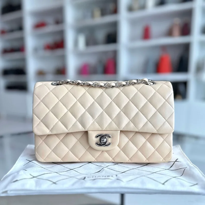 Chanel bags as wedding day accessories25CM Quilted Lambskin Beige SHW No 14