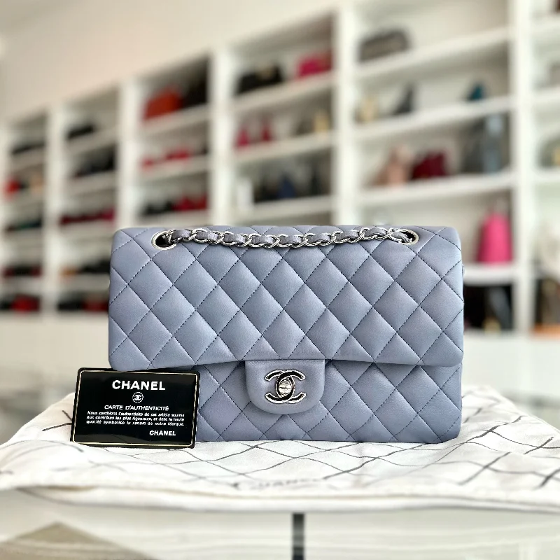 Chanel leather bags for everydLambskin Haze Blue SHW No 15