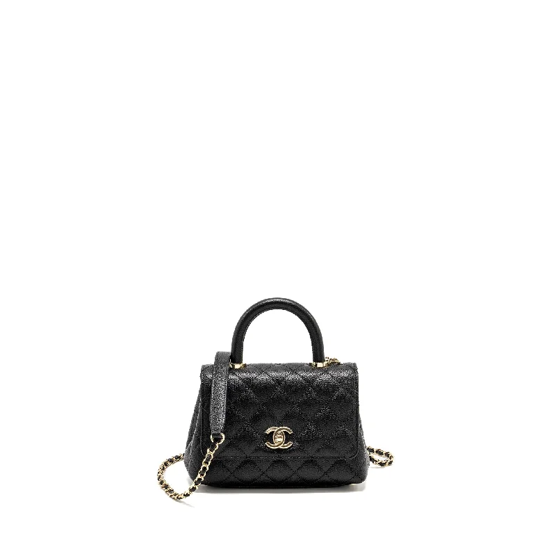 Chanel bags with the perfect balance of luxury and functionalityChanel Mini Coco Handle Caviar Black LGHW (Microchip)