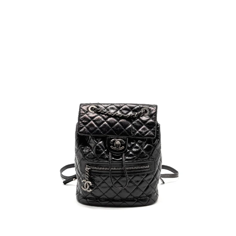 Chanel All - Match Handbag for Versatile StylingChanel Mountain Backpack Quilted Calfskin Black Ruthenium Hardware