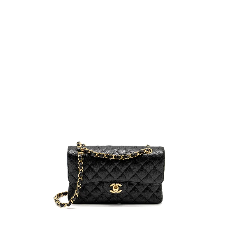 Chanel bags for a polished and professional appearanceChanel Small Classic Double Flap Bag Caviar Black GHW(microchip)