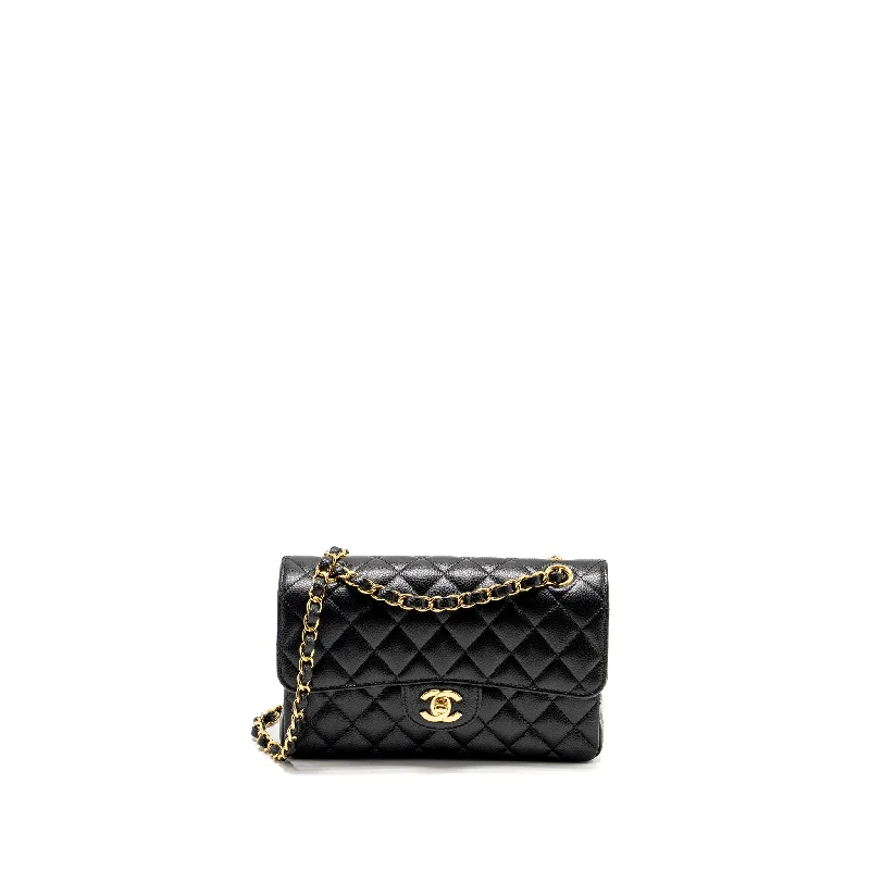 Chanel bags with exclusive seasonal designs and materialsChanel Small Classic Double Flap Bag Caviar Black GHW