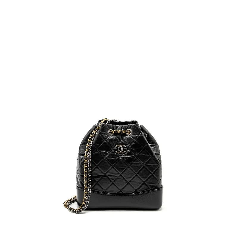 Chanel bags with adjustable chain strapsChanel Small Gabrielle Backpack Calfskin Black Multicolour Hardware (microchip)