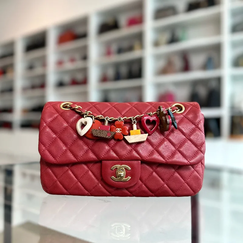 Chanel bags with exclusive seasonal designs and materialsValentine Seasonal Flap Medium Timeless Lambskin Red GHW No 14