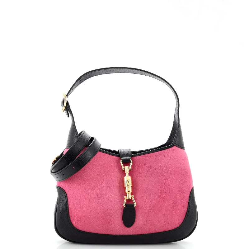 Women Gucci Sylvie bags with a detachable ribbon detailJackie 1961 Hobo Calf Hair Mini