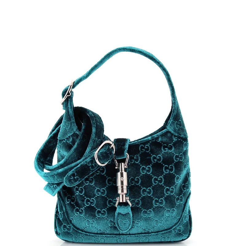 Ladies Gucci Dionysus bags with a chain - link shoulder strapJackie 1961 Hobo GG Velvet Small