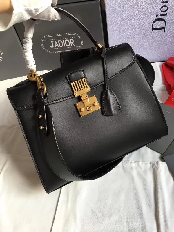 Christian Dior bags with a zip - top closure and multiple compartmentsDior DiorAddict Tote Bag In Black Calfskin