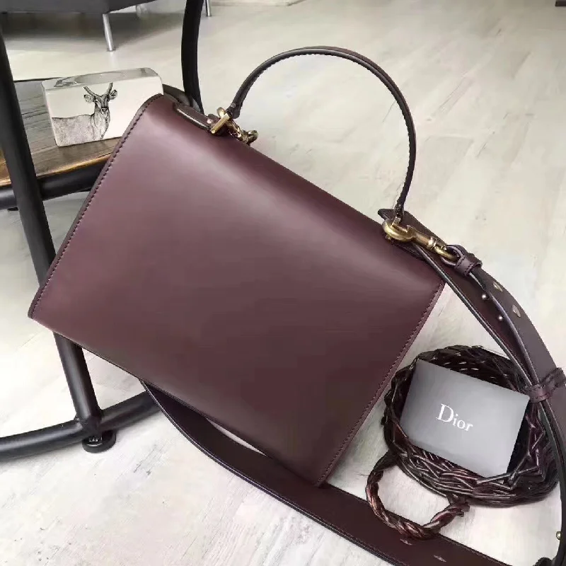 Christian Dior crossbody bags with a front - flap pocket for easy accessDior DiorAddict Tote Bag In Bordeaux Calfskin