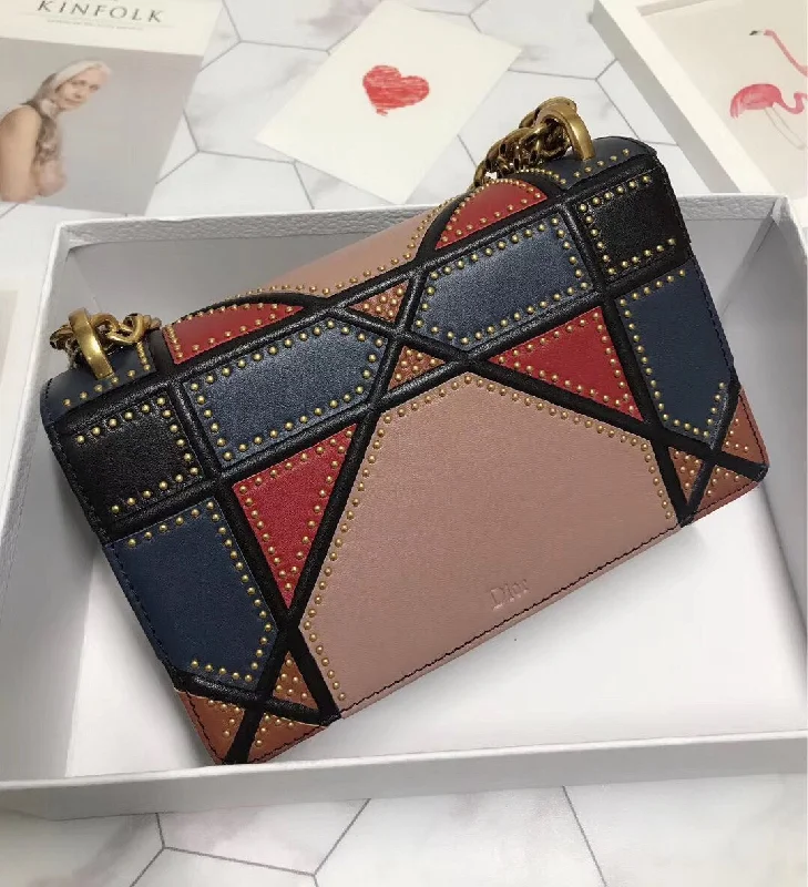 Trendsetting Christian Dior crossbody bags with a colorful strapChristian Diorama Bag In Multi-coloured Patchwork