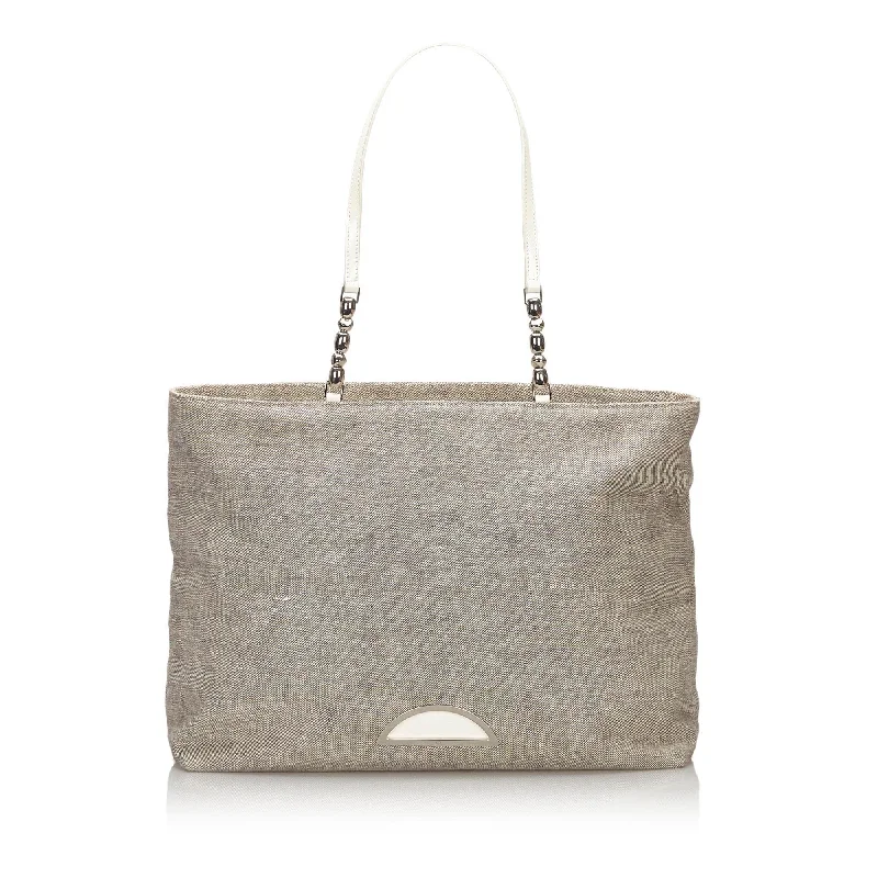 Christian Dior tote bags with a double - handle and shoulder - strap optionDior Gray Dark Denim Fabric Malice Tote Bag France