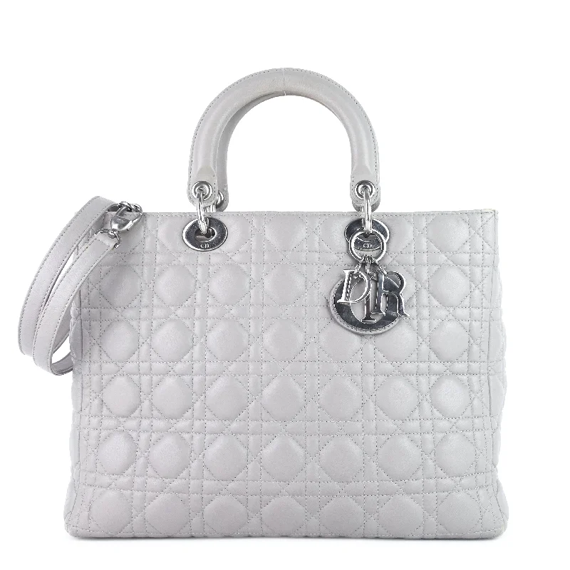 Trendsetting Christian Dior crossbody bags with a colorful strapDIOR Lady Dior Large Lambskin Leather Bag