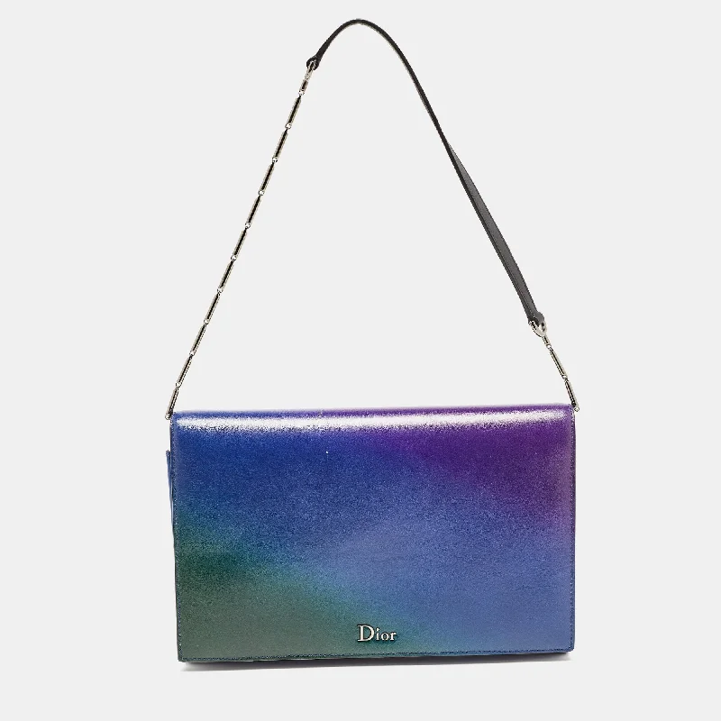 Fashion - forward Christian Dior tote bags for the modern womanDIOR Multicolor Ombre Leather Flap Bag