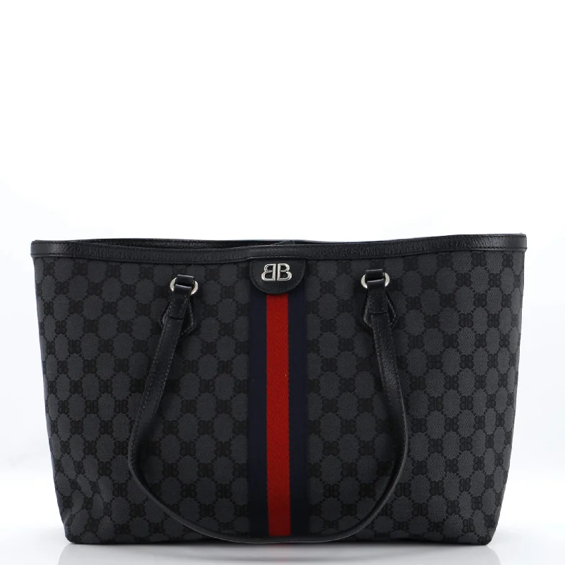 Medium - sized Women Gucci handbags for everyday usex Gucci The Hacker Project Tote BB Canvas Medium