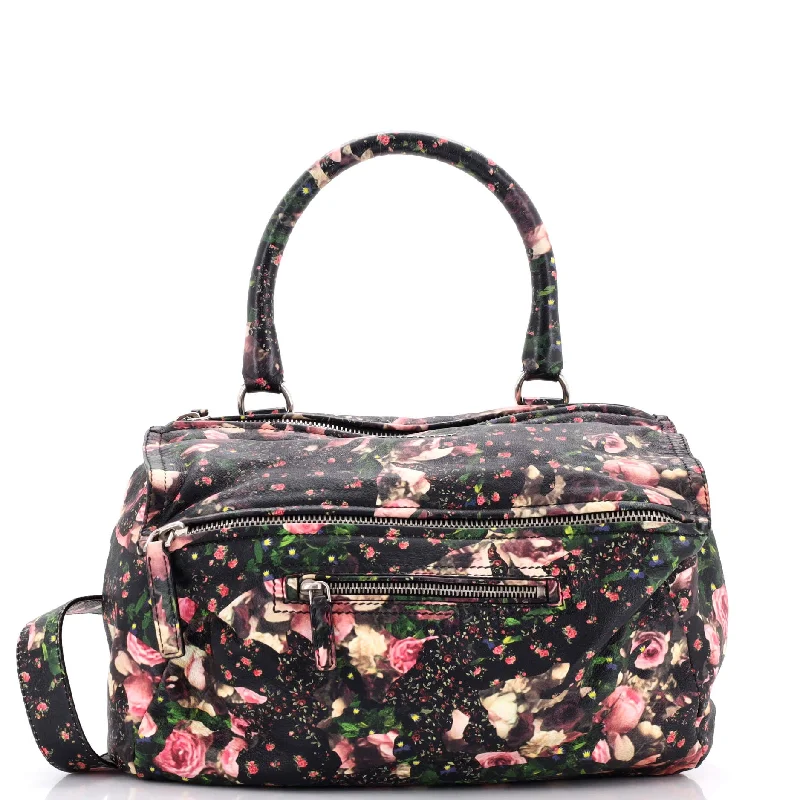 Christian Dior handbags with a snap - button closure and a decorative bucklePandora Bag Printed Leather Medium