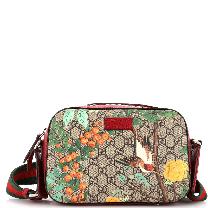 Gucci Marmont bags for women with a contrast - colored interiorCamera Shoulder Bag Tian Print GG Coated Canvas Medium