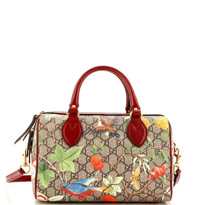 Women Gucci crossbody bags with a keychain holderConvertible Boston Bag Tian Print GG Coated Canvas Small