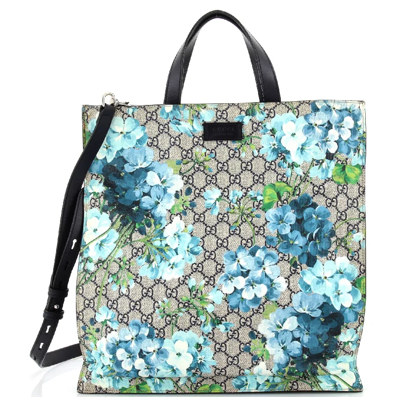 Ladies Gucci Dionysus bags in a pastel colorConvertible Soft Open Tote Blooms Print GG Coated Canvas Tall