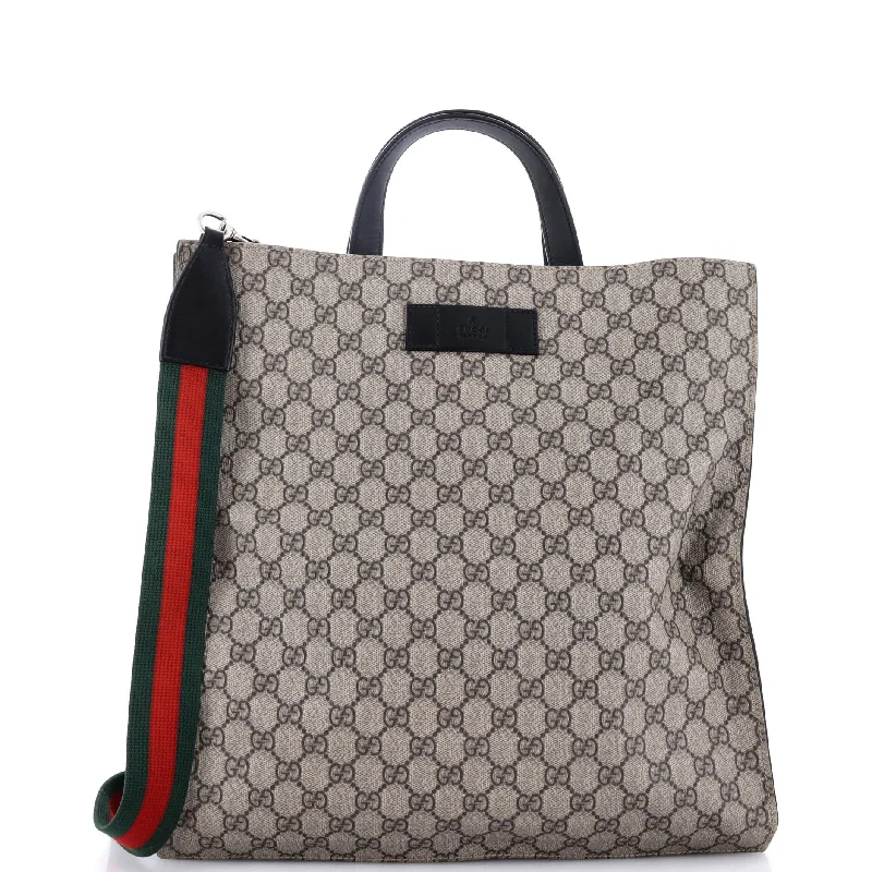 Gucci backpacks for women with a sleek silhouetteConvertible Soft Open Tote GG Coated Canvas Tall