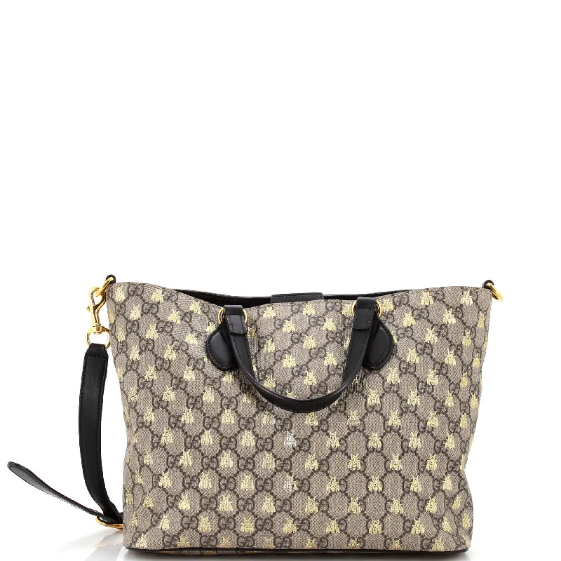 Small - sized Women Gucci shoulder bags for evening outingsConvertible Soft Tote Printed GG Coated Canvas Small