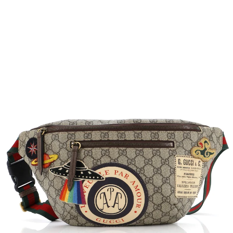 Gucci handbags for women with a beaded trimCourrier Zip Belt Bag GG Coated Canvas with Applique