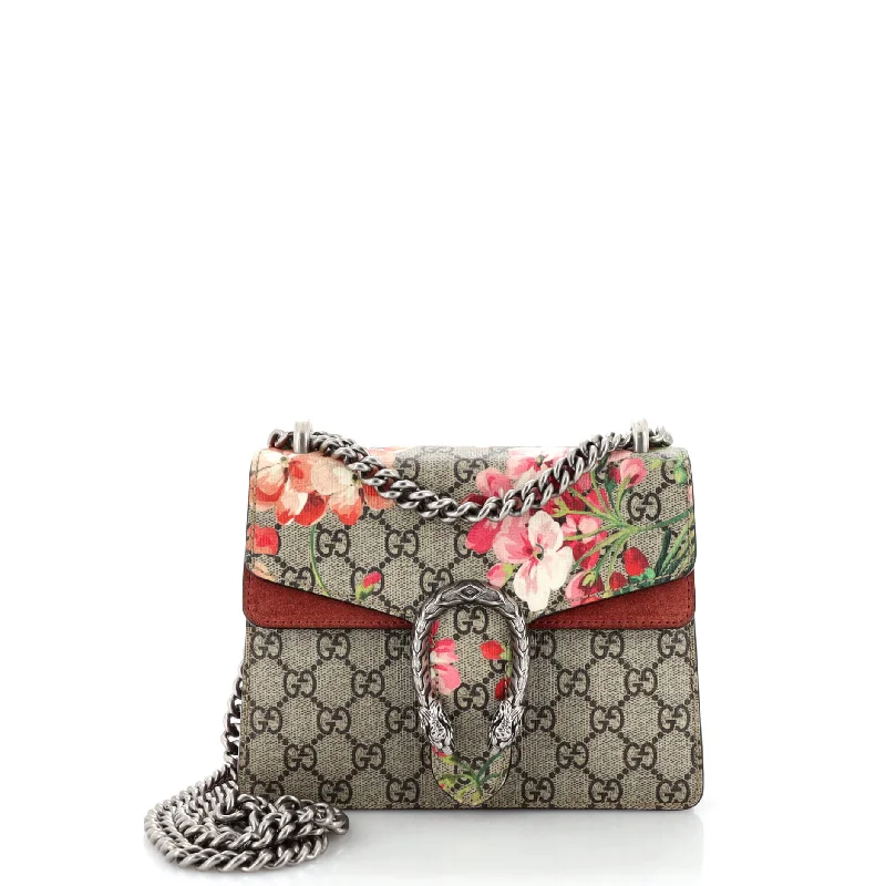 Gucci Marmont bags for women with a contrast - colored interiorDionysus Bag Blooms Print GG Coated Canvas Mini