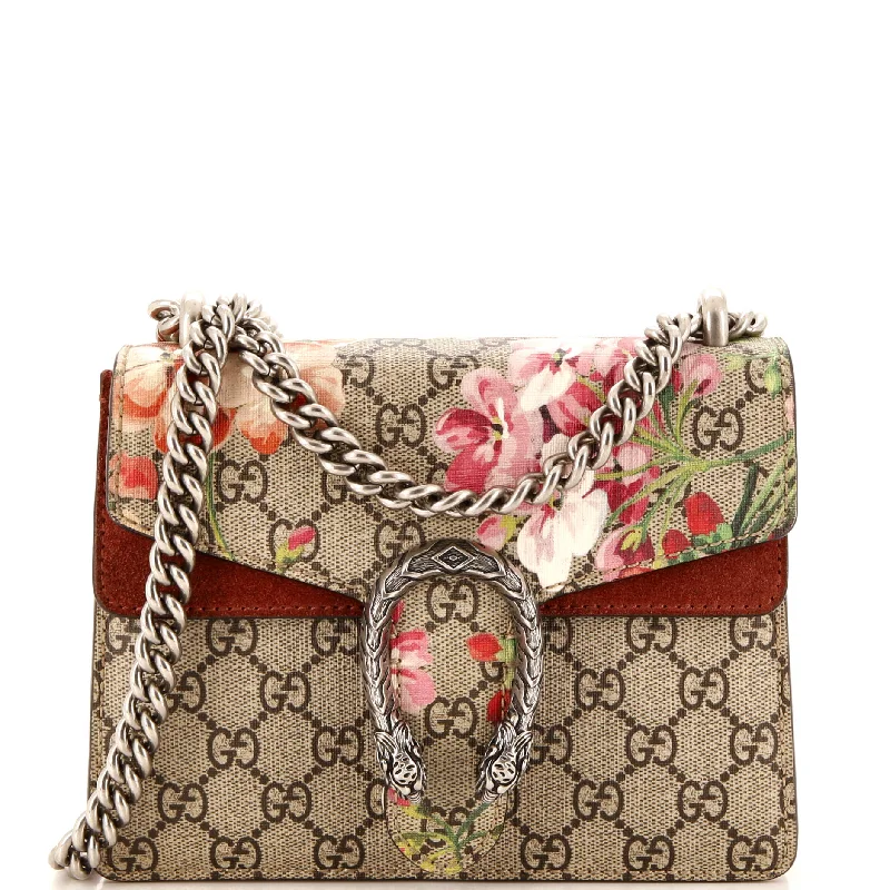 Women Gucci Sylvie bags with a monogram - embossed leatherDionysus Bag Blooms Print GG Coated Canvas Mini