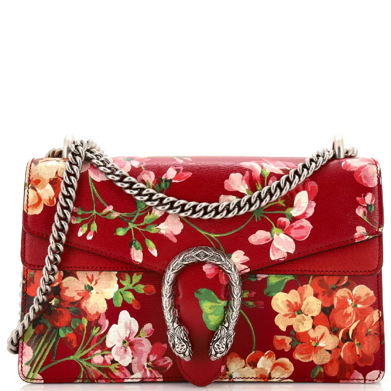 Women Gucci crossbody bags with a woven leather strapDionysus Bag Blooms Print Leather Small